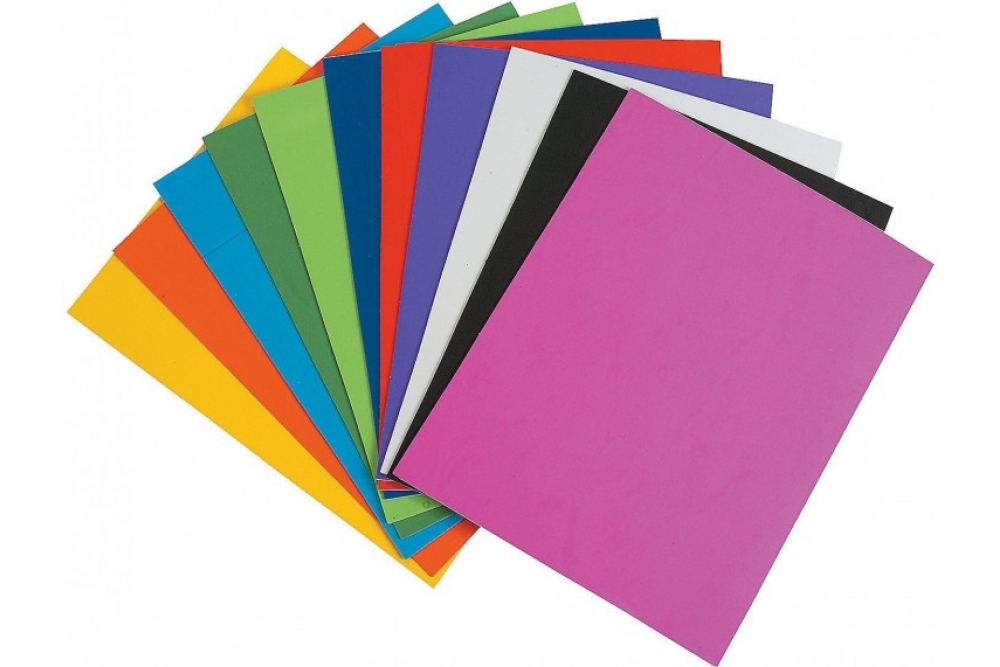 Coloured card and paper