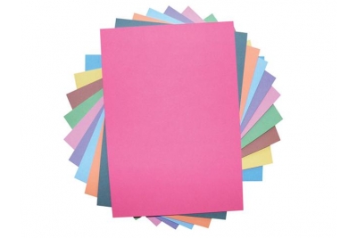 Popular Coloured Card Bright 230 Micron A3 Assorted Pk100