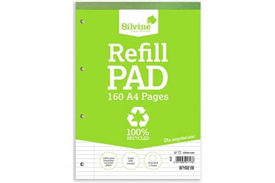 Performance Eco Range A4 Refill Pad 160 Page Recycled Paper Pk6