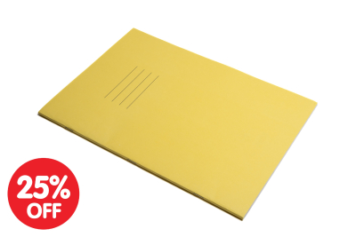 A4 Popular Exercise Book 80 Pages Pk50 8mm Feint & Margin Yellow