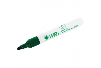 Popular Drywipe Markers - Chisel Tip - Green - Pack of 10