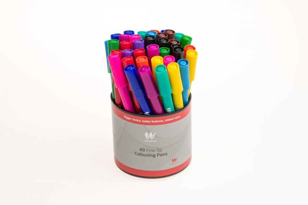 Performance Colouring Pen Fine Tip Assorted Pk40