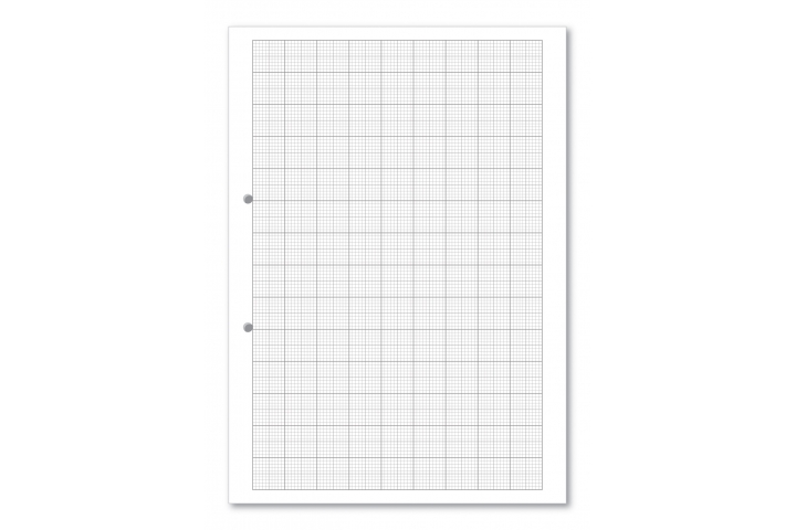 Popular Exercise Paper A4 Graph Squares 2, 10, 20mm 2 Hole Punched Pk500 Sheets