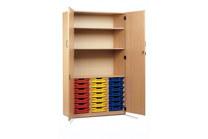 Gratnells Tray Cupboard Unit 21 Shallow Trays With Lockable Doors 2 Adjustable S