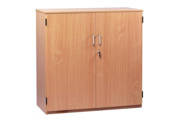 Storage Cupboard lockable Doors 1 Fixed Shelf 2 Adjustable Shelves
