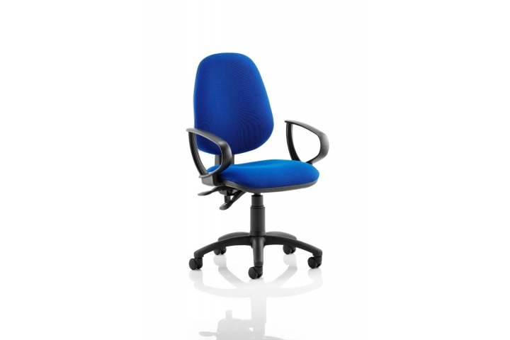 High Back Task Chair With Loop Arms ROYAL BLUE