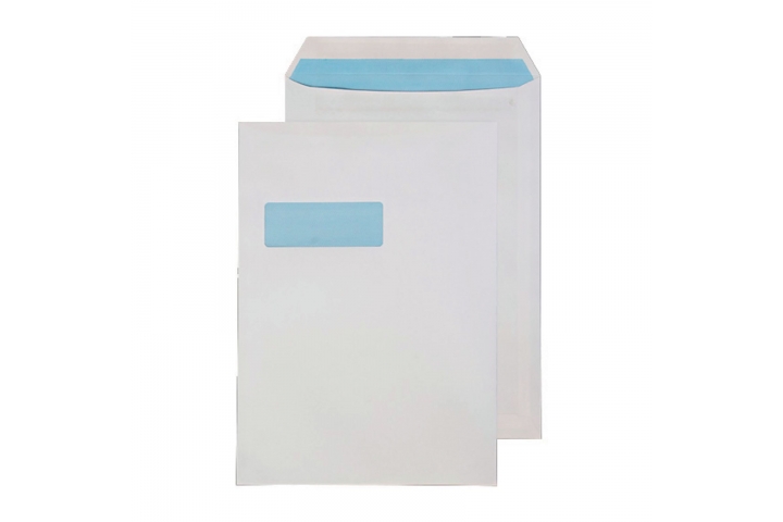 Popular Envelopes White Window Self Seal Pocket C4 (324x229mm) 90gsm Pk250