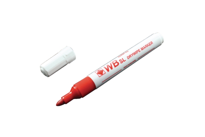 Popular Whiteboard Marker Bullet Tip Red Pk10