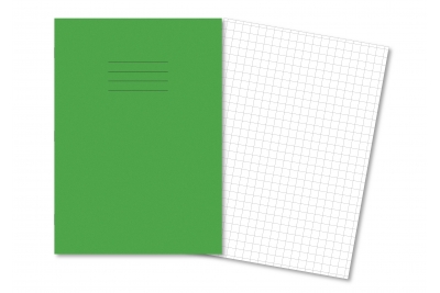 Performance A4 Exercise Book Portrait 64 Pages Pk 50 10mm Squares Light Green