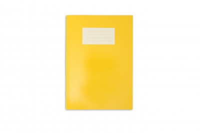 Premium Exercise Book A4 80 page (297 x 210mm) 8mm Feint & Margin Vibrant Yellow