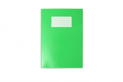 Premium Exercise Books A4 80 page (297 x 210mm) 8mm Feint & Margin Vibrant Green