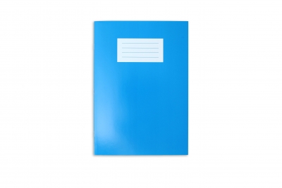 Premium Exercise Books - A4 80 page, Pk 50 7mm Squares With Margin Vibrant Blue
