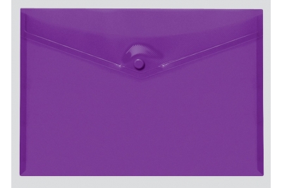 Popular Polyprop Document Wallets  A4+ 355 x 236mm Purple Pk 5