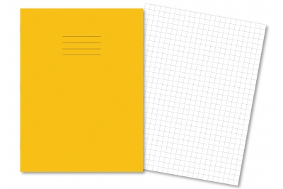 Performance A4+  Exercise Book Portrait 80 Page pk 45 10mm Square Yellow