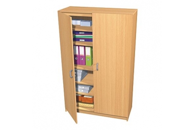 Storage Cupboard Lockable Doors 1 Fixed 4 Adjustable Shelves W 1024 x D 477 X H 