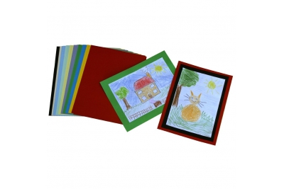 Popular Outer Mounting Paper Assorted Colours A4+ (270 x 357mm) Pk100