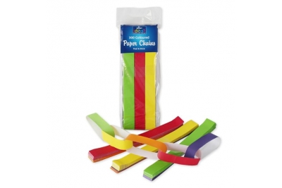 pk 300 Paper chains assorted colours 200mm x 20mm