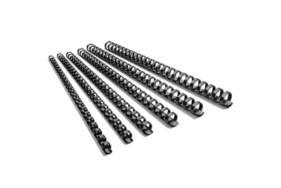 Binding Combs 21 rings, A4 length  pk 100 Black, capacity 19mm, 155 sheets