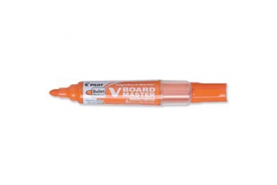 V Board Master Whiteboard Markers Bullet Orange Pk10