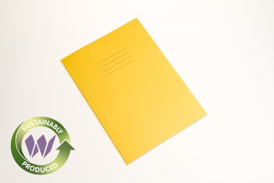 Popular A4 Exercise Books 80 Pages Pk50 8mm Feint & Margin Yellow