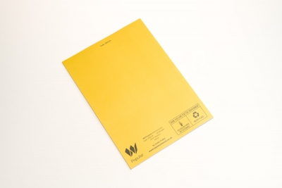 Performance A4 Exercise Books 80 Pages Pk50 8mm Feint & Margin Yellow 1