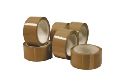 Brown Parcel/Packaging tape Pk6 Rolls 50mm x 6m *NEW*