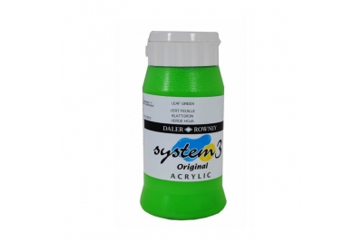 System 3 Water Based Acrylic Paint Leaf Green 500ml pk 1