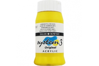 System 3 Water Based Acrylic Paint Cadmium Yellow 500ml pk 1