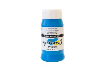 System 3 Water Based Acrylic Paint Coeruleum (Hue) 500ml