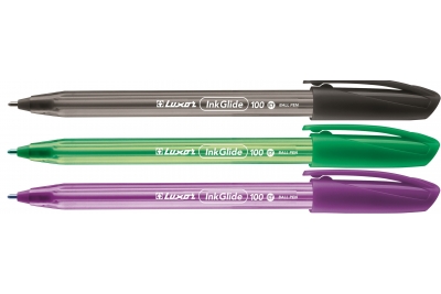 Premium Triangular Ballpoint Pen Green Pk50