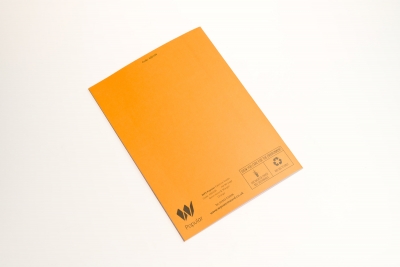 Performance A4 Exercise Books 80 Pages Pk50 12mm Feint & Margin Orange 1