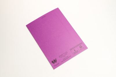Performance A4+ Exercise Books 80 Pages Pk50 12mm Feint & Margin Purple 1