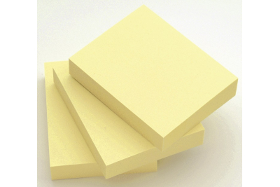 Essentials Sticky Notes 75 X 75mm Yellow Pk 12