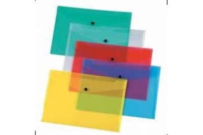 Popular Polyprop Document Wallets  A4 Assorted Pk 5
