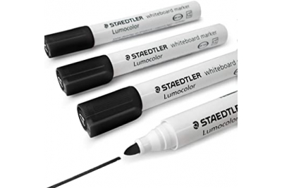 Staedtler Drywipe Marker Bullet Tip Black Pk10 Refillable
