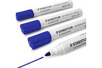 Staedtler Drywipe Marker Bullet Tip Blue Pk10 Refillable
