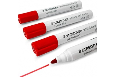 Staedtler Whiteboard Marker Refillable Bullet Tip Red Pk10