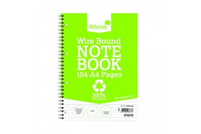 Eco Range A4 Twin Wire Note Pad 104 Page 100% Post Consumer Recycled Paper Pk12