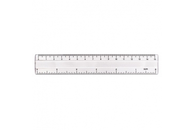Essentials Ruler Shatterproof 15cm Clear Pk 30