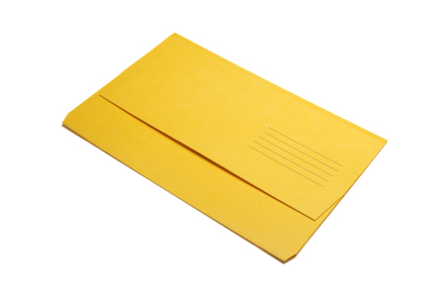 Essentials Document Wallets Foolscap Vibrant Yellow Pk40