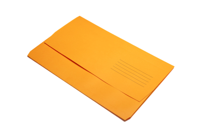 Essentials Document Wallets Foolscap Vibrant Orange Pk40