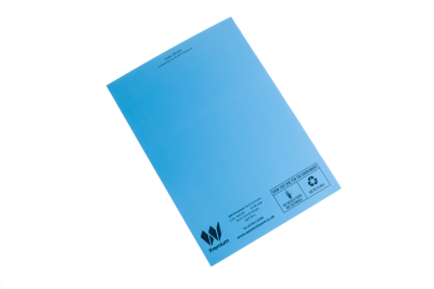 Premium A4 Exercise Book Portrait 80 Pages Pk 50 7mm Squares Light Blue 1