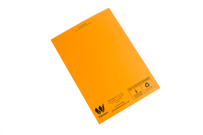 Premium A4+ Exercise Book Portrait 80 Pages Pk 50 8mm Feint & Margin Orange 1