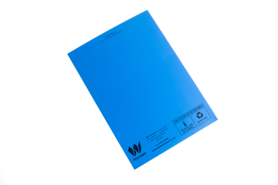 Premium A4+ Exercise Book Portrait 80 Pages Pk 50 8mm Feint & Margin Dark Blue 1