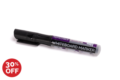 Premium Whiteboard Marker Bullet Tip Black Pk12