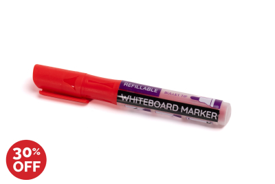 Premium Whiteboard Marker Bullet Tip Red Pk12
