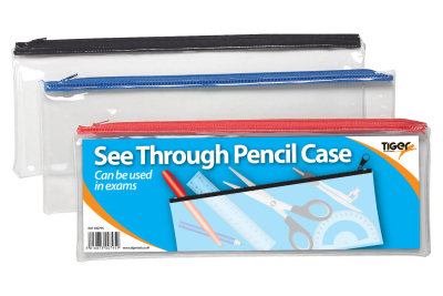 Popular Clear Pvc Zip Exam Pencil Cases 330 X 125mm Pk 12