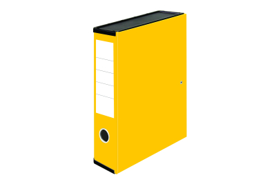 Performance Gloss Laminated Box File Yellow Pk1