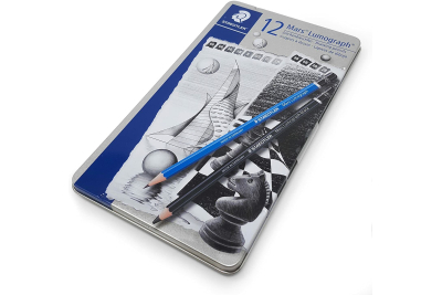 STAEDTLER 100 G12 Sketching Pencil Pk12 Contains 1 each of grades: 4H, 2H, H, F,