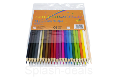 Popular Colouring Pencils Assorted Pk 24